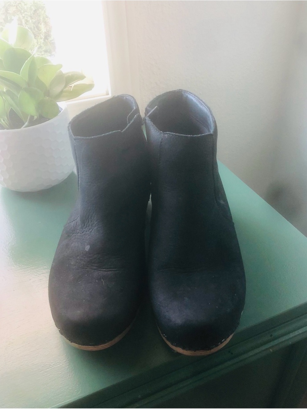 Dansko Black Suede Ankle Boots